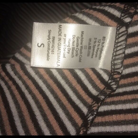 LuLaRoe Carly Small Ribbed Multi Stripe NWT - Picture 4 of 7